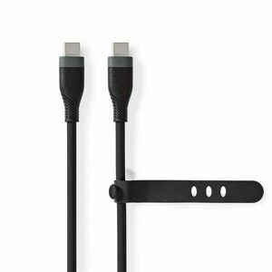 USB kábel | USB 2.0 | USB-C™ Dugasz | USB-C™ Dugasz | 60 W | 480 Mbps | Nikkelezett | 1.50 m | Kerek | Szilikon | Fekete | Doboz kép