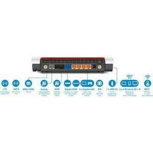 AVM FRITZ!Box 6890 LTE international WLAN router Beépített modem: LTE, VDSL, UMTS, ADSL (20002818) kép