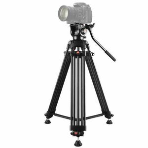 PULUZ Professzionális kamera állvány + fej DSLR / SLR kamerákhoz - alu váz, nagy teherbírás: 10kg, magasság 90-170cm között állítható kép