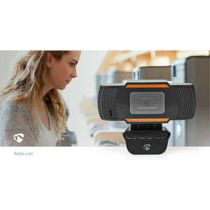 Webkamera | Full HD@30fps | Rögzített Fókusz | Beépített Mikrofon | Fekete kép