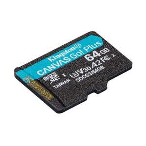 Kingston memóriakártya microsdxc 64gb canvas go plus 170r a2 u3 v30 adapter nélkül SDCG3/64GBSP kép
