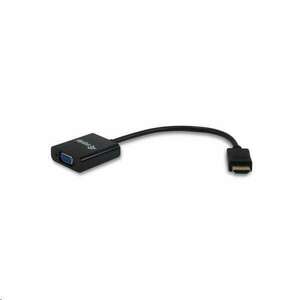 Equip 11903607 HDMI-VGA átalakító, audio, fekete kép