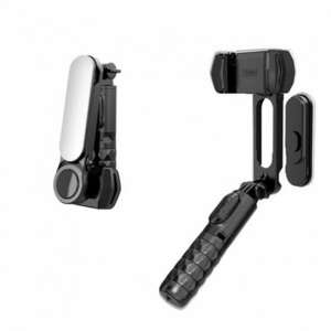 Gimbal Q09 Mobiltelefon Képstabilizátor, 1 tengelyes, vakuval, Bluetooth v4.0, újratölthető akkumulátor, fekete kép