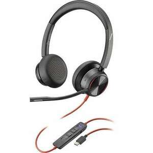 POLY Blackwire 8225 Headset Vezetékes Fejpánt Iroda/telefonos ügyfélközpont USB C-típus Fekete (214409-01) kép