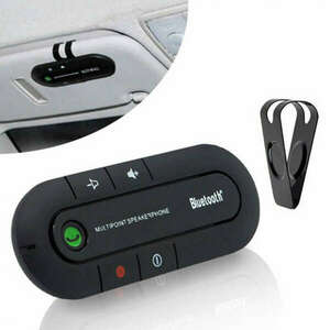 Napellenzőre rögzíthető Bluetooth-os autós telefon kihangosító beépített mikrofonnal, 10 méteres hatótávval (BBL) kép