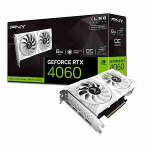 PNY GeForce RTX4060 8GB DDR6 OC XLR8 Verto DF White Edition (VCG40608DFWXPB1-O) kép