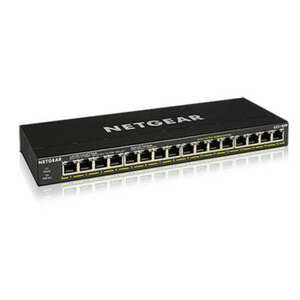 NETGEAR GS316PP Beállítást nem igénylő (unmanaged) Gigabit Ethernet (10/100/1000) Ethernet-áramellátás (PoE) támogatása Fekete kép