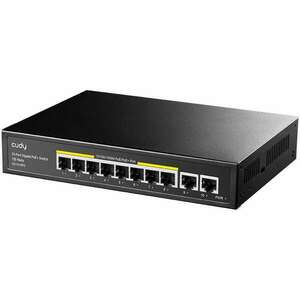 Cudy GS1010PE hálózati kapcsoló Gigabit Ethernet (10/100/1000) Ethernet-áramellátás (PoE) Fekete kép