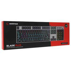 Rampage Billentyűzet - KB-R28 BLADE PLUS (Vezetékes, Mechanikus, Blue switch, magyar LED, N-key, USB) kép