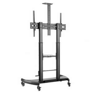 Gembird - Height adjustable TV floor stand with caster wheels 60"-100" Black - TVS-100T-02 kép