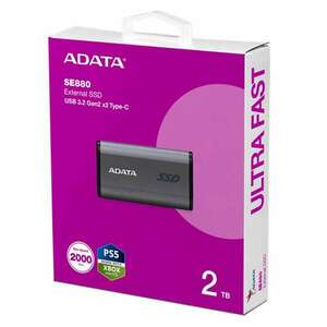 ADATA SSD Külső USB 3.2 2TB SE880 Elite, Szürke kép
