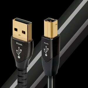 AudioQuest Pearl USB 2.0-A apa - USB-B apa Összekötő kábel 3m - Fekete (USBPEA03) kép
