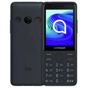 TCL onetouch 4042S 4G nagy nyomógombos mobiltelefon, kártyafüggetlen, SOS gombbal, dokkolóval, dual SIM, sötétszürke kép