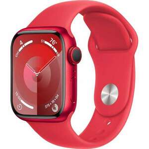 Apple Watch Series 9 GPS 41mm piros alumíniumtok, piros sportszíj S/M méret (MRXG3QF/A) (MRXG3QF/A) kép