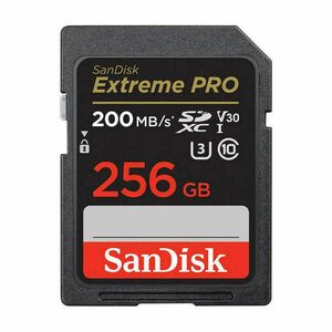 SanDisk Extreme PRO 256 GB SDXC Memóriakártya, 200 MB/s és 140 MB/s Read/Write speeds, UHS-I, Class 10, U3, V30 kép