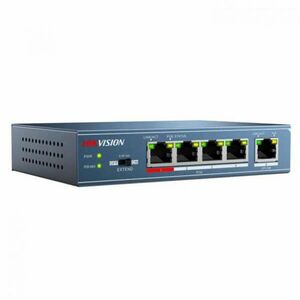 Hikvision Switch PoE - DS-3E0105P-E (4 port 100Mbps, 58W, 1 uplink port, L2) kép