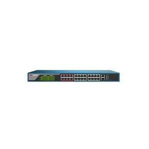 Kapcsoló 24 port PoE 1000Mbps, 1xRJ45 + 1xSFP Gigabit uplink - HIKVISION kép