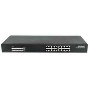 Intellinet 560993 Unmanaged L2 Gigabit Ethernet (10/100/1000) PoE 1U Fekete switch kép