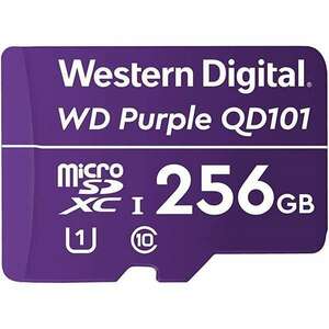 Western Digital MicroSD kártya, 256GB (microSDHC™, SDA 6.0, 24/7 működtetés, Purple) kép