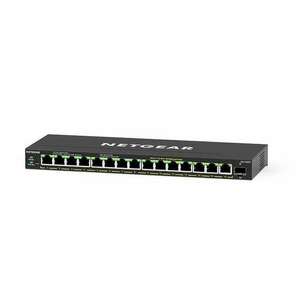 Netgear 16 port PoE+ Gigabit Ethernet + 1 port SFP Switch (GS316EP-100PES) kép