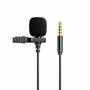 JoyRoom - Lavalier mikrofon (JR-LM1) - 3, 5 mm-es kábelcsatlakozóval, 2 m - Fekete (KF2313422) kép