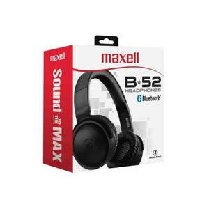 Maxell fejhallgató HP-BTB52, bluetooth-s fejhallgató - fekete - b52-series 52046bk vezeték nélküli bluetooth stereo fejhallgató kép