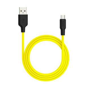 HOCO X21 Szilikon töltokábel Micro USB 1m, sárga kép