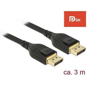 DeLock DisplayPort cable 8K 60 Hz 3m DP 8K certified Black 85661 kép