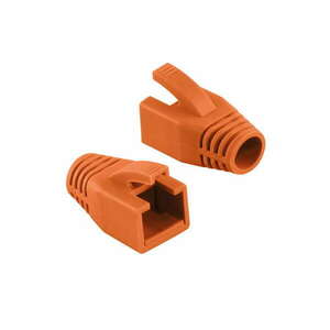 Logilink RJ45 feszültségmentesítő védőburkolat, 8 mm, narancssárga, 50 db kép