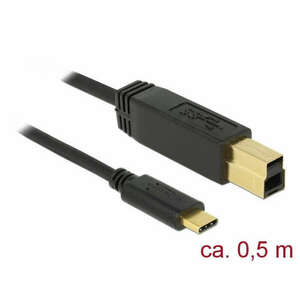 Delock USB 3.1 Gen 2 (10 Gbps) kábel Type-C a B-típusú 0, 5 m kép