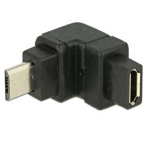 Delock Adapter USB 2.0 Micro-B apa &gt; USB 2.0 Micro-B anya elforgatott végű kép