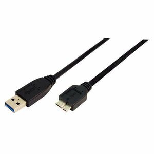 LogiLink CU0037 USB 3.0 A-&gt;B x2 apa Micro 0.6 m csatlakozó kábel kép