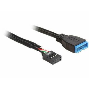 DeLock Cable USB2.0 pin header female > USB3.0 pin header male 45cm Black 83776 kép