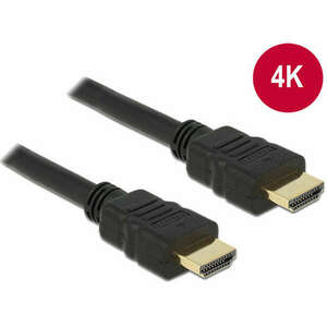 DeLock Cable High Speed HDMI with Ethernet – HDMI A male > HDMI A male 4K 0, 5m Black 84751 kép