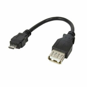 LogiLink USB 2.0 adapter, Micro-USB/M-USB-A/F, fekete, 0, 1 m kép