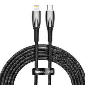 Baseus Glimmer USB-C - Lightning kábel 20W 2m (CADH000101) - fekete kép