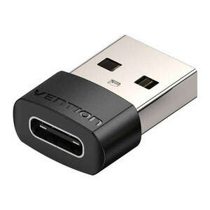 USB 2.0 male USB-C Female adapter Vention CDWB0 fekete PVC kép