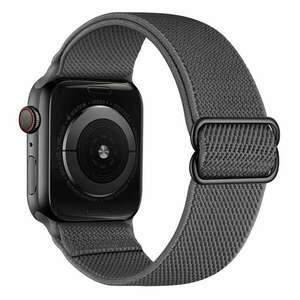 Mybandz Apple Watch S1/2/3/4/5/6/7 Rugalmas szövet szíj 42/44/45mm - Szürke kép
