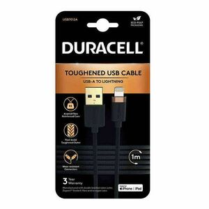 Duracell USB-C cable for Lightning 1m (Black) kép