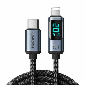 Lightning - USB C kábel 20W 1, 2m LED kijelzővel Joyroom S-CL020A16 - fekete kép