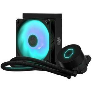 Cooler Master CPU hűtő MASTERLIQUID ML120L V2 RGB (vízhűtés), Fekete, (Gyárilag összeszerelt kivitel) kép