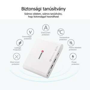 Swissten laptop töltő, 87W, 2X PowerDelivery 3.0 port & 2X Qualcomm QuickCharge 3.0 port, PPS kép