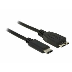 DeLock 83676 USB (USB 3.1, Gen 2) USB Type-C dugó > USB Micro-B típusú dugó 0, 5m Black kép