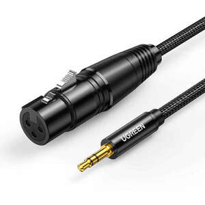 UGREEN AV182 XLR kábel 3, 5 mm-es AUX csatlakozóhoz 1 m (fekete) kép