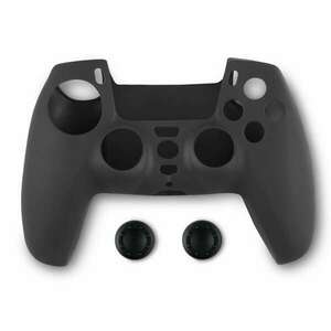 Spartan Gear - Controller Silicon Skin Cover and Thumb Grips Black (PS5) kép