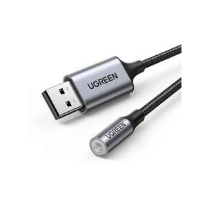 UGREEN CM477 USB-mini Jack 3.5 mm AUX audioadapter szürke (30757) kép