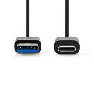 Nedis CCGB61600BK10 USB-C - USB-A töltő- és szinkronkábel 1m fekete dobozos (CCGB61600BK10) kép