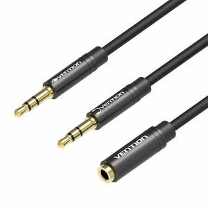 Stereo Splitter Dual 3.5mm Male to 3.5mm Female Vention BBOBY 0.3m (black) kép