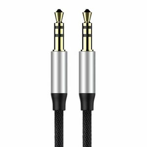 Baseus Yiven Series audio kábel, 3, 5mm Jack / 3, 5mm Jack, 1, 5m, Ezüst/Fekete kép