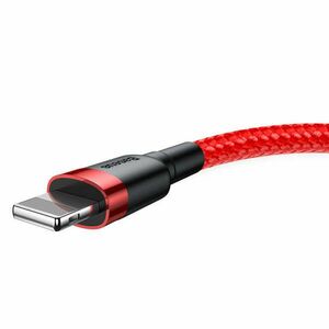 Baseus Cafule adat és töltőkábel, USB / Lightning, 1, 5A, 2m, Piros/Fekete kép